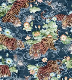 Tiger Lily Wallpaper by Brand McKenzie Midnight Tiger Lily Wallpaper by Brand McKenzie Midnight