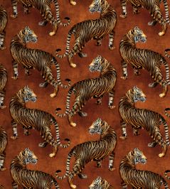 Tigress Velvet Fabric by Avalana Copper Tigress Velvet Fabric by Avalana Copper