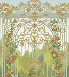 Tijou Gate Mural by Cole & Son Spring Tijou Gate Mural by Cole & Son Spring