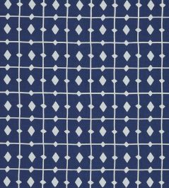 Tiles Fabric by Scion Indigo Tiles Fabric by Scion Indigo