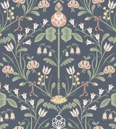 Till Carl Wallpaper by Sandberg Indigo Till Carl Wallpaper by Sandberg Indigo