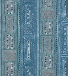 Time Teller Fabric by Christopher Farr Cloth Indigo Time Teller Fabric by Christopher Farr Cloth Indigo
