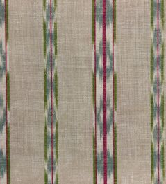 Ikat Stripe Fabric by Titley and Marr Chartreuse & Rose Ikat Stripe Fabric by Titley and Marr Chartreuse & Rose