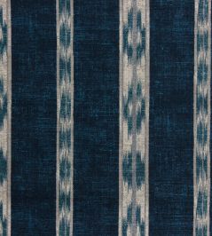 Ikat Stripe Fabric by Titley and Marr Indigo Ikat Stripe Fabric by Titley and Marr Indigo