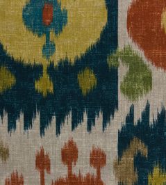Turkistan Boteh Fabric by Titley and Marr Terracotta & Turquoise Turkistan Boteh Fabric by Titley and Marr Terracotta & Turquoise