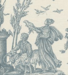 Toile Baptiste Fabric by Lewis & Wood Celeste Toile Baptiste Fabric by Lewis & Wood Celeste