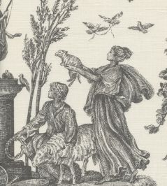 Toile Baptiste Fabric by Lewis & Wood Douce Noir Toile Baptiste Fabric by Lewis & Wood Douce Noir