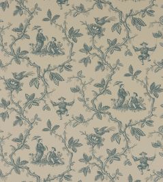 Toile Chinoise Wallpaper by Colefax and Fowler Aqua Toile Chinoise Wallpaper by Colefax and Fowler Aqua