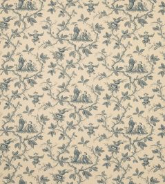 Toile Chinoise Fabric by Colefax and Fowler Blue Toile Chinoise Fabric by Colefax and Fowler Blue