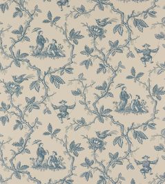 Toile Chinoise Wallpaper by Colefax and Fowler Blue Toile Chinoise Wallpaper by Colefax and Fowler Blue