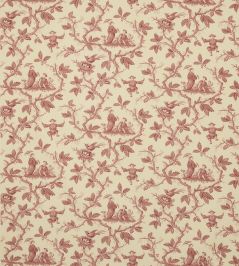 Toile Chinoise Fabric by Colefax and Fowler Pink Toile Chinoise Fabric by Colefax and Fowler Pink