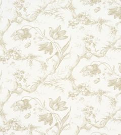 Toile De Fleurs Wallpaper by Schumacher Birch Toile De Fleurs Wallpaper by Schumacher Birch