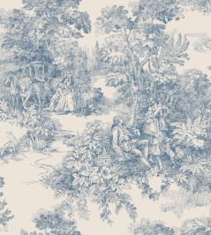 Toile de Jouy Wallpaper by Borastapeter Blue Toile de Jouy Wallpaper by Borastapeter Blue