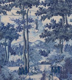 Toile du Carpathians Wallpaper by MINDTHEGAP Indigo Toile du Carpathians Wallpaper by MINDTHEGAP Indigo