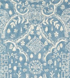 Topiary View Fabric by Sanderson Tetbury Blue Topiary View Fabric by Sanderson Tetbury Blue
