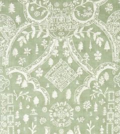 Topiary View Fabric by Sanderson Thyme Topiary View Fabric by Sanderson Thyme