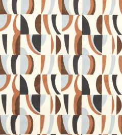 Torillo Fabric by Harlequin Black Earth/Cornflower/Walnut Torillo Fabric by Harlequin Black Earth/Cornflower/Walnut