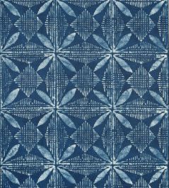 Tortuga Batik Wallpaper by Thibaut Navy Tortuga Batik Wallpaper by Thibaut Navy