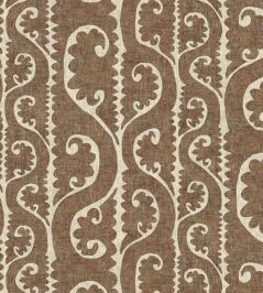 Totem Fabric by Lewis & Wood Walnut Totem Fabric by Lewis & Wood Walnut