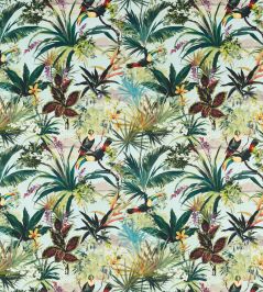 Toucan Fabric by Clarke & Clarke Sky Toucan Fabric by Clarke & Clarke Sky