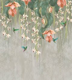 Trailing Orchid Wallpaper by Osborne & Little Metallic Silver Trailing Orchid Wallpaper by Osborne & Little Metallic Silver