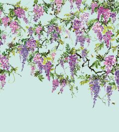 Trailing Wisteria Mural by Ohpopsi Amethyst & Sky Trailing Wisteria Mural by Ohpopsi Amethyst & Sky