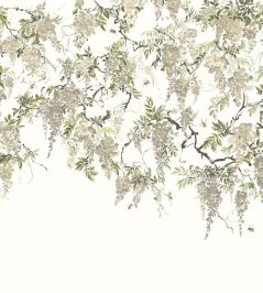 Trailing Wisteria Mural by Ohpopsi Linen Trailing Wisteria Mural by Ohpopsi Linen