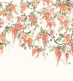 Trailing Wisteria Mural by Ohpopsi Peach Trailing Wisteria Mural by Ohpopsi Peach