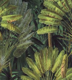 Traveller's Palm Fabric by MINDTHEGAP Brown Green Traveller's Palm Fabric by MINDTHEGAP Brown Green