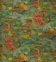 Trebah Velvet Fabric by Osborne & Little Green Trebah Velvet Fabric by Osborne & Little Green
