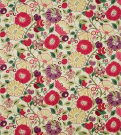 Tree Poppy Fabric by Sanderson Red/Plum Tree Poppy Fabric by Sanderson Red/Plum