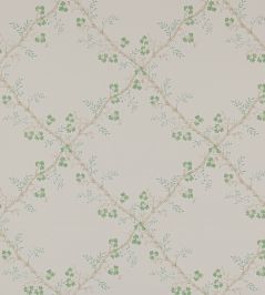 Trefoil Trellis Wallpaper by Colefax and Fowler Celadon Trefoil Trellis Wallpaper by Colefax and Fowler Celadon