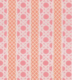 Trelliage Fabric by Thibaut Peony and Coral Trelliage Fabric by Thibaut Peony and Coral