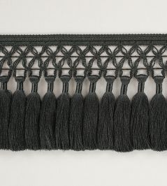 Trellis Fringe Trimming by Romo Slate Trellis Fringe Trimming by Romo Slate