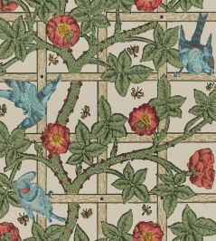 Trellis Wallpaper by Morris & Co Sage/Rose Trellis Wallpaper by Morris & Co Sage/Rose