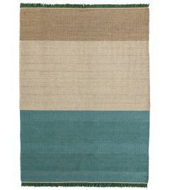 Tres Stripes Rug by Nanimarquina Green Tres Stripes Rug by Nanimarquina Green