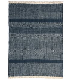 Tres Texture Rug by Nanimarquina Blue Tres Texture Rug by Nanimarquina Blue