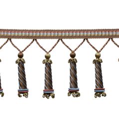 Trianon Carved Beaded Fringe Trimming by Samuel & Sons Chocolat Trianon Carved Beaded Fringe Trimming by Samuel & Sons Chocolat