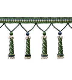Trianon Carved Beaded Fringe Trimming by Samuel & Sons Emerald Trianon Carved Beaded Fringe Trimming by Samuel & Sons Emerald