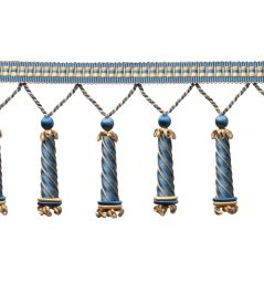 Trianon Carved Beaded Fringe Trimming by Samuel & Sons Lapis Trianon Carved Beaded Fringe Trimming by Samuel & Sons Lapis