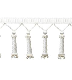 Trianon Carved Beaded Fringe Trimming by Samuel & Sons Pearl Trianon Carved Beaded Fringe Trimming by Samuel & Sons Pearl