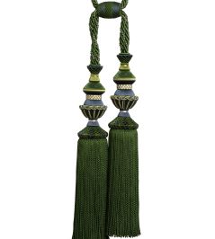 Trianon Double Tassel Tieback Trimming by Samuel & Sons Emerald Trianon Double Tassel Tieback Trimming by Samuel & Sons Emerald