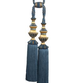 Trianon Double Tassel Tieback Trimming by Samuel & Sons Lapis Trianon Double Tassel Tieback Trimming by Samuel & Sons Lapis