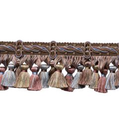 Trianon Scalloped Tassel Fringe Trimming by Samuel & Sons Chocolat Trianon Scalloped Tassel Fringe Trimming by Samuel & Sons Chocolat