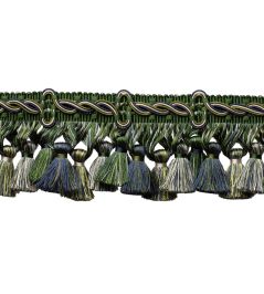 Trianon Scalloped Tassel Fringe Trimming by Samuel & Sons Emerald Trianon Scalloped Tassel Fringe Trimming by Samuel & Sons Emerald