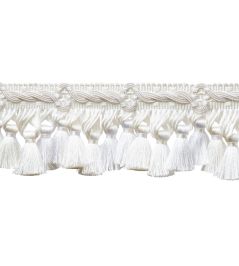 Trianon Scalloped Tassel Fringe Trimming by Samuel & Sons Pearl Trianon Scalloped Tassel Fringe Trimming by Samuel & Sons Pearl