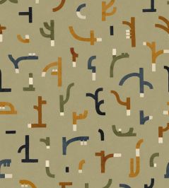 Tribal Tongue Wallpaper by Tres Tintas Green Tribal Tongue Wallpaper by Tres Tintas Green
