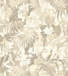Tropical Floral Wallpaper by GP & J Baker Stone Tropical Floral Wallpaper by GP & J Baker Stone