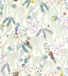 Tropical Forest Wallpaper by Casadeco Multico Fond Blanc Tropical Forest Wallpaper by Casadeco Multico Fond Blanc