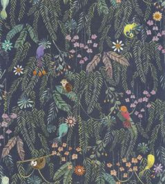 Tropical Forest Wallpaper by Casadeco Multico Fond Encre Tropical Forest Wallpaper by Casadeco Multico Fond Encre